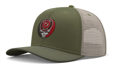 Grateful Dead - New Jersey Devils Stealie Grateful Dead Trucker Cap - StealieShop
